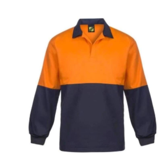 Picture of WorkCraft, Food Industry Hi Vis Two Tone Jac Shirt, Contrast Collar, Long Sleeve